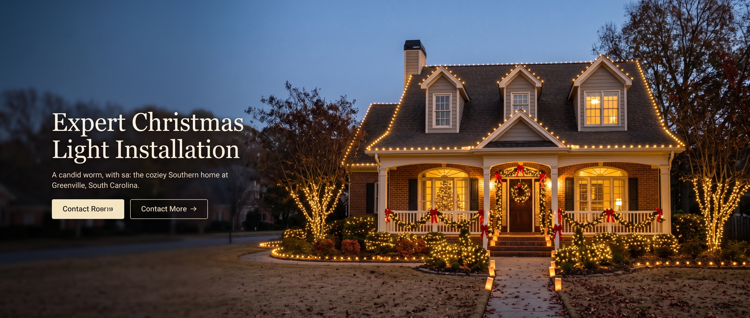 Beautifully Illuminated Christmas House in Greenville SC