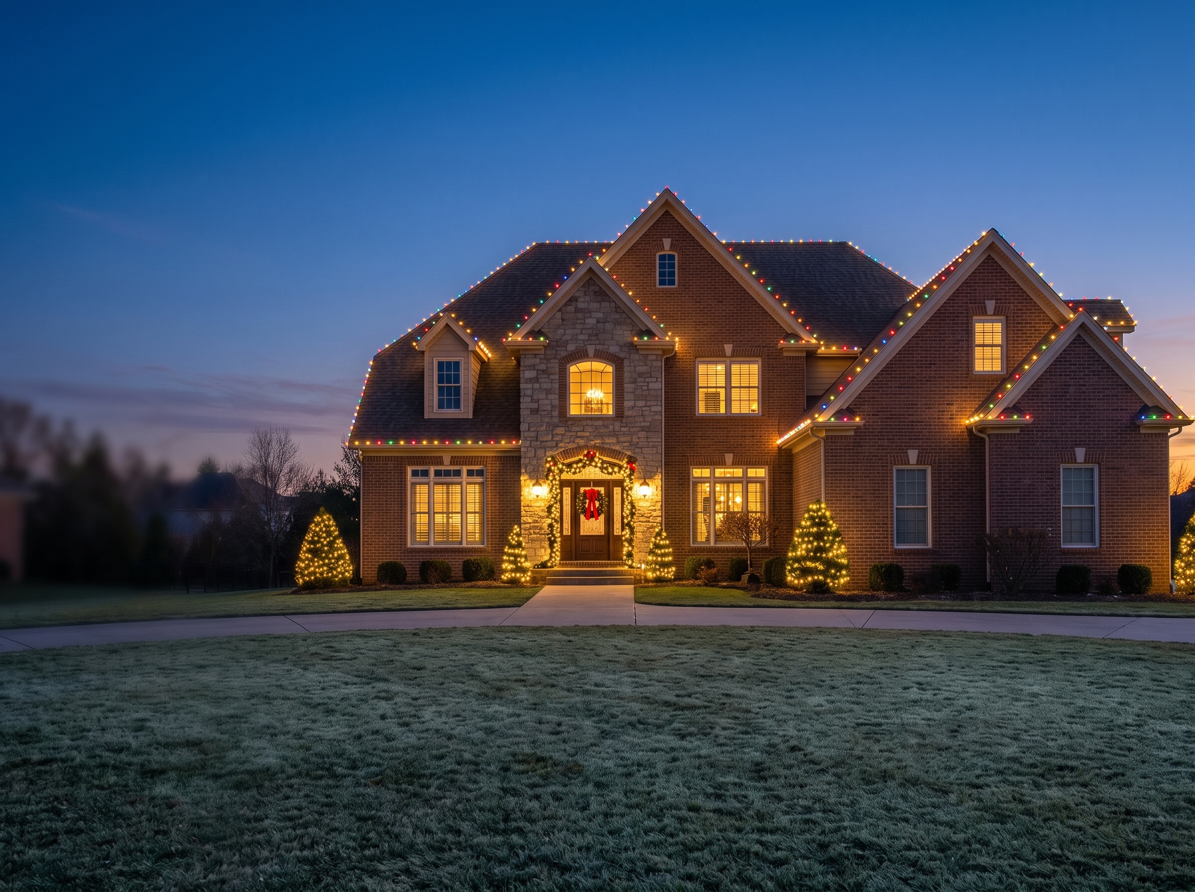 Custom Warm-White Roofline & Ridge Package